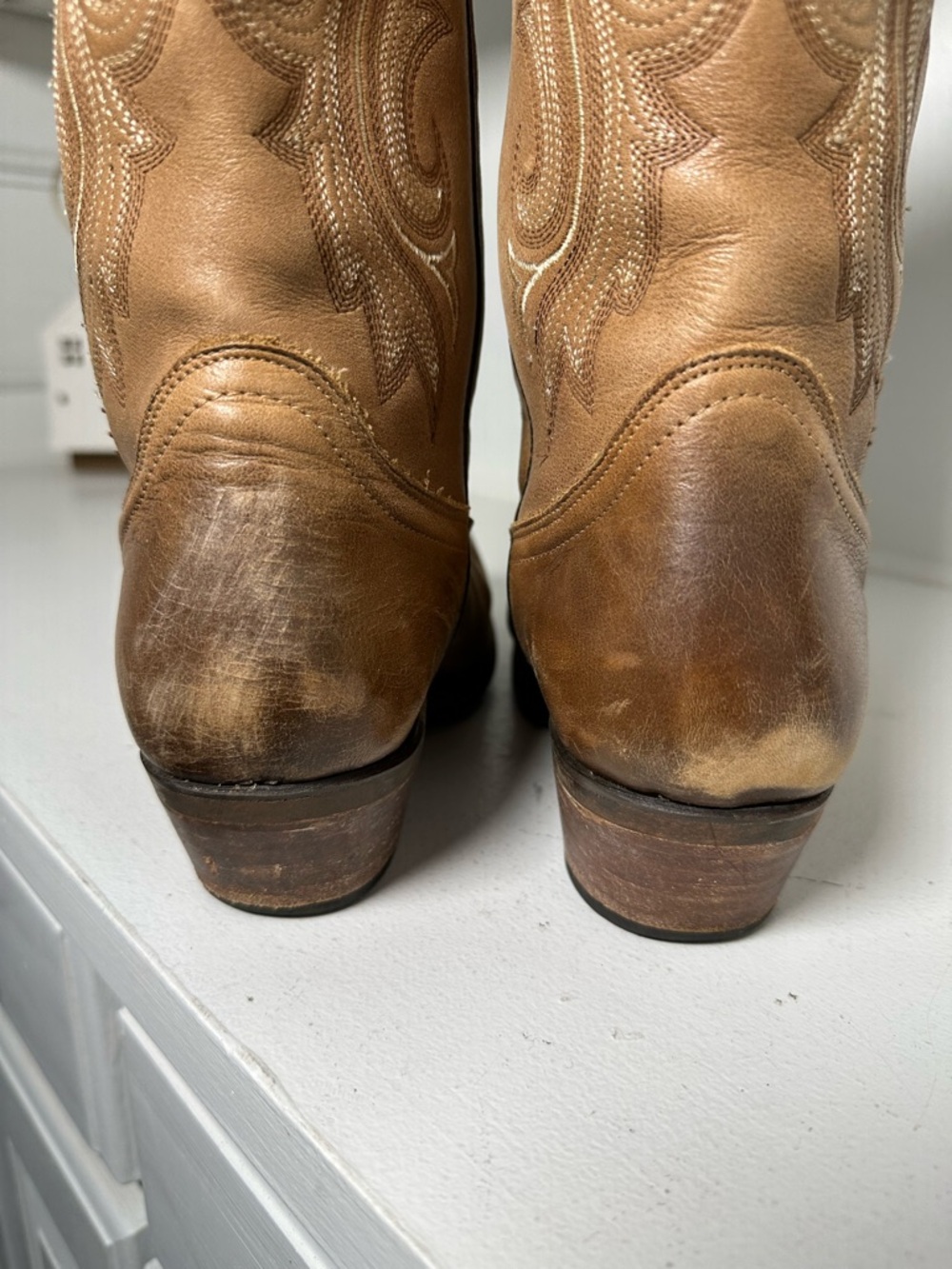 Idyllwind Womens 9.5 Western Boots Tan Cream Leather Cowboy Boots Two Tone - Picture 7 of 10